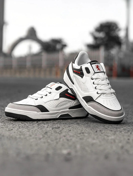 RED TAPE Black and White Shoes for Men | Lifestyle Casual Sneakers for Men | Sports Shoes Sneakers For Men (White, Black , 6)